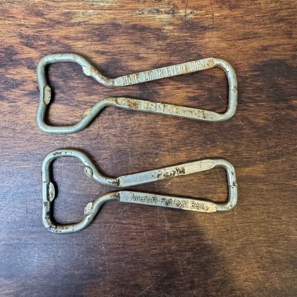 Vintage 50s 60s Bottle Cap Openers Coors Beer & B-1 Lemon Lime Soda Advertising‎ - Picture 1 of 6